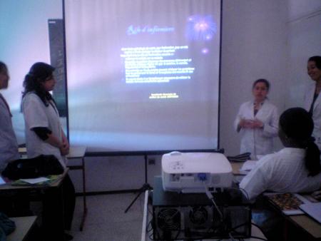 entrain d presenter notre expos�